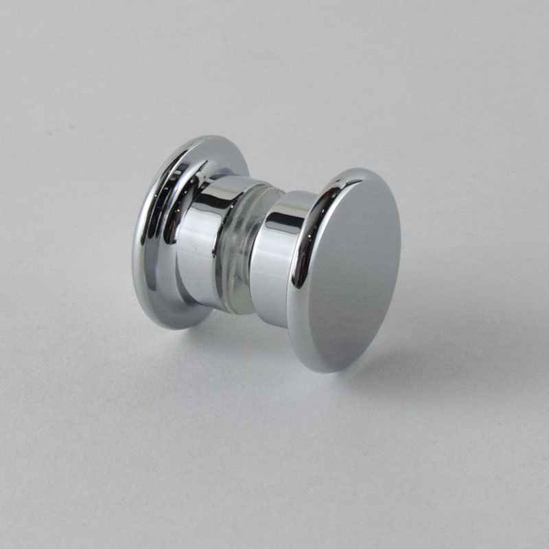 Bouton chromé diamètre 30mm pour porte verre de 6 à 10mm - E-miroit