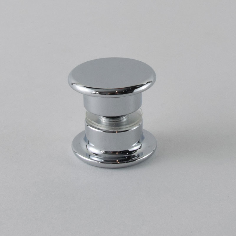 Bouton chromé diamètre 30mm pour porte verre de 6 à 10mm - E-miroit